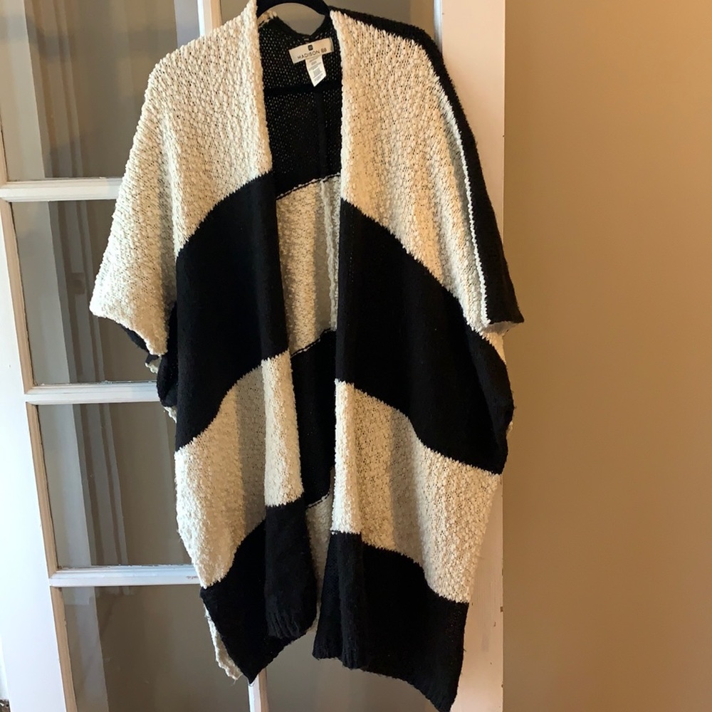 Black and white Anthro poncho.